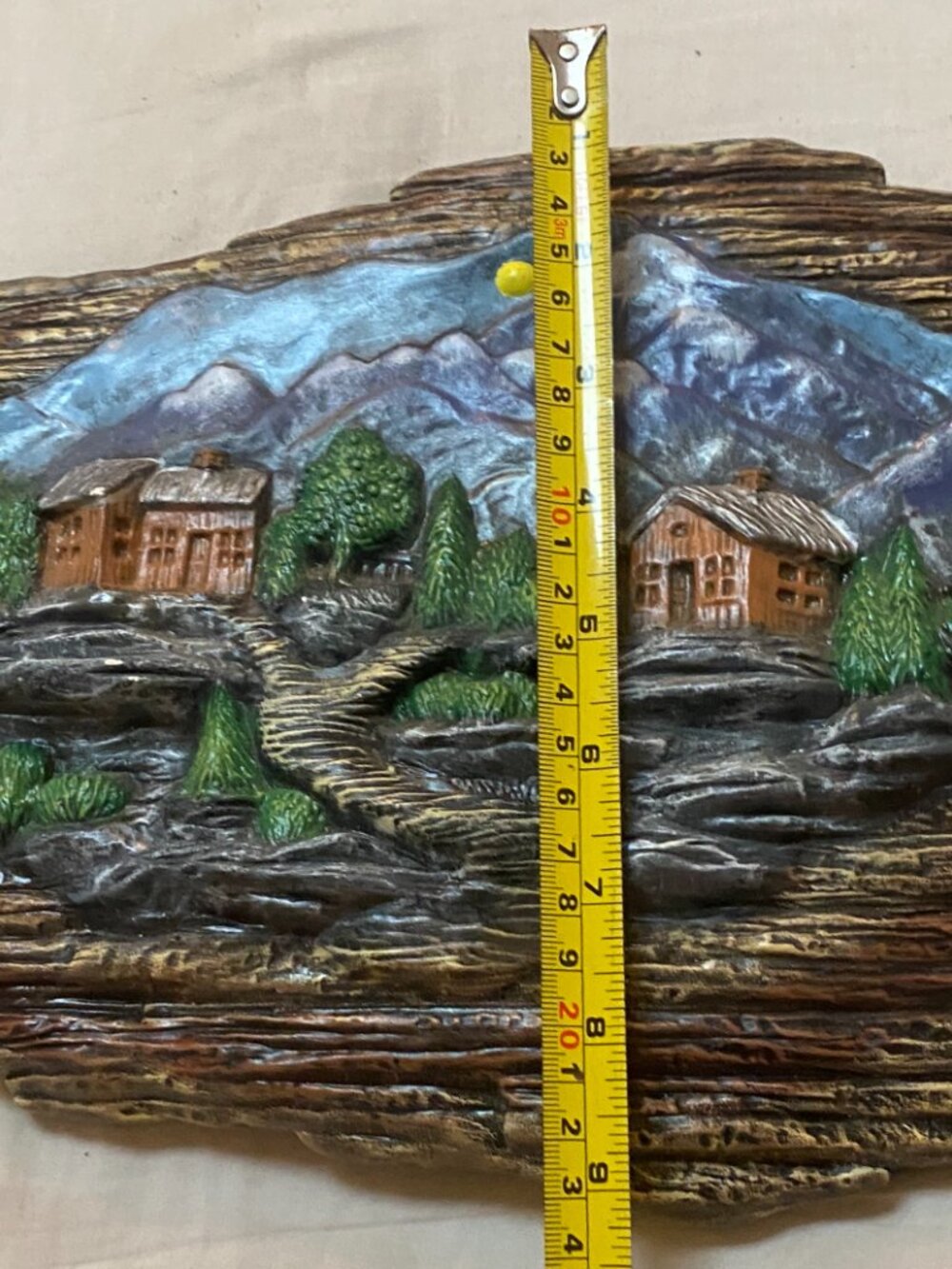 Vintage Mid-Century Ceramic Cottage Mountain Home Wall Sculpture - Picture 3 of 5